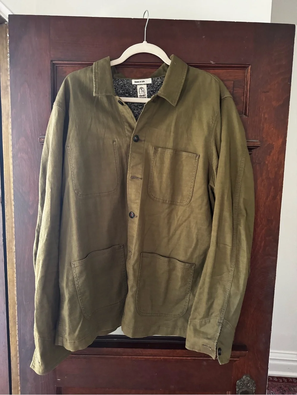Blanket-Lined Olive Green Field Jacket by Lowercase